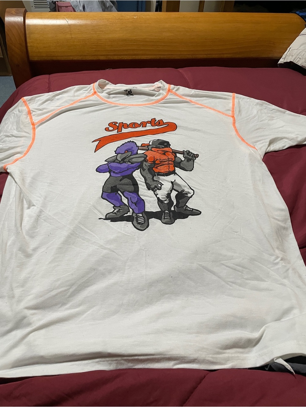 Baltimore White Graphic Sports Tee